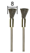 PROXXON STÅLBØRSTE PENSELFORM Ø8,0 MM 2 STK